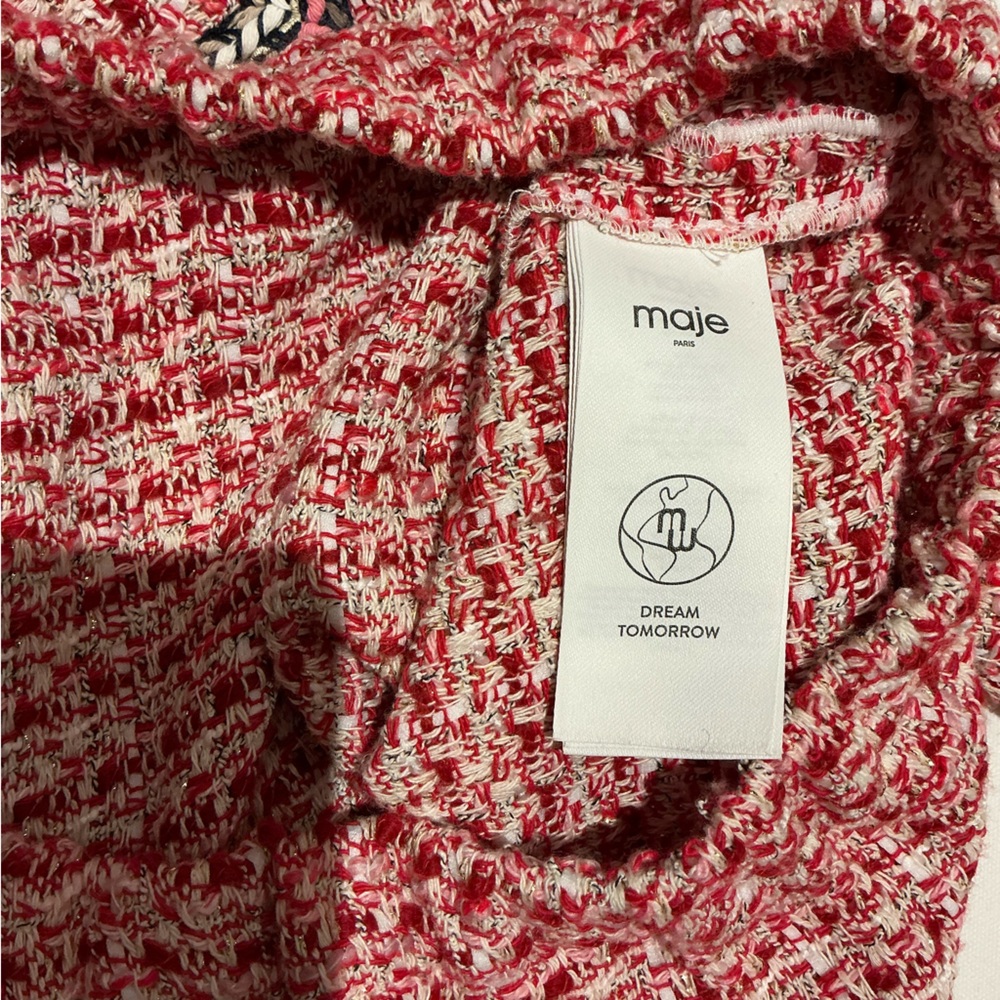 MAJE SET Pink Tweed Top & Skirt! - Picture 12 of 13